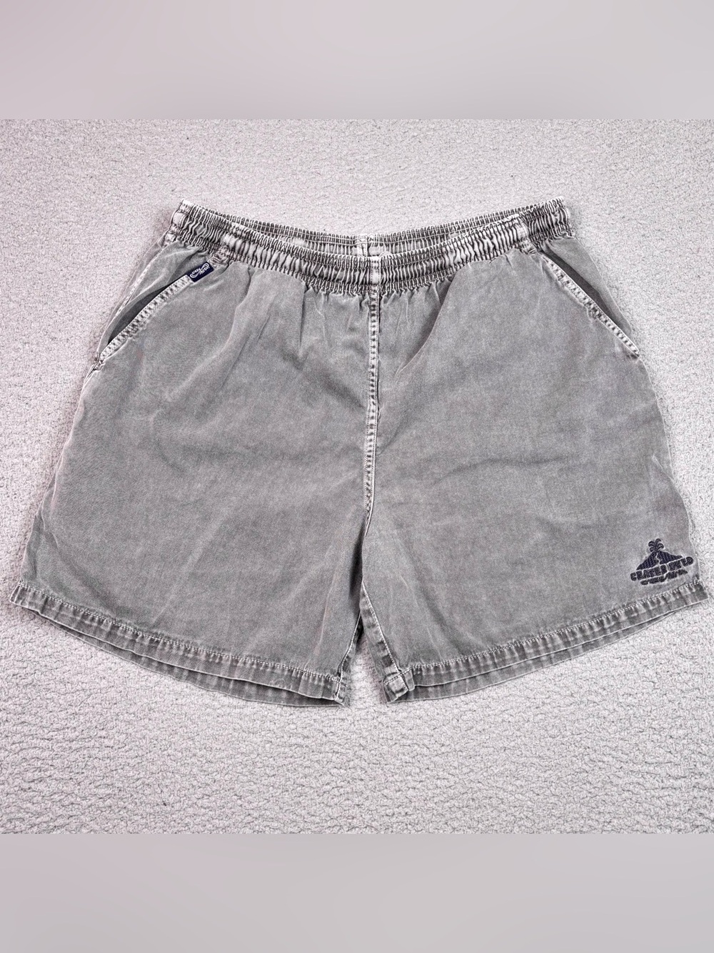 Crazy Shirts Hawaii Shorts Men's Size M Gray Crater Dyed Elastic Waist Cotton **